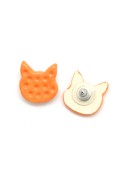 Colorful Cat Ceramic Studs